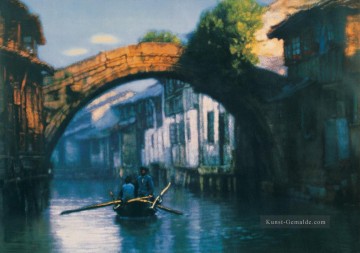 Brücke Niet Village Landschaften aus China Ölgemälde